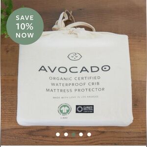 Avocado Organic Crib Mattress Protector - Cream